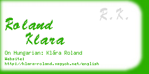 roland klara business card